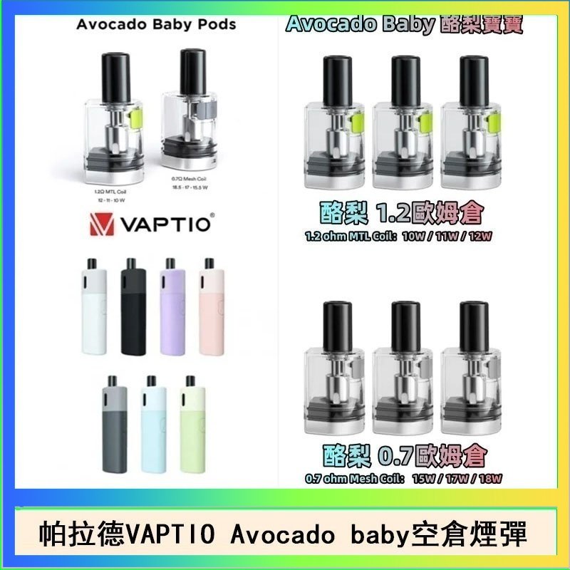 酷梨寶寶空倉 帕拉德VAPTIO Avocado Baby酷梨寶寶空倉煙彈